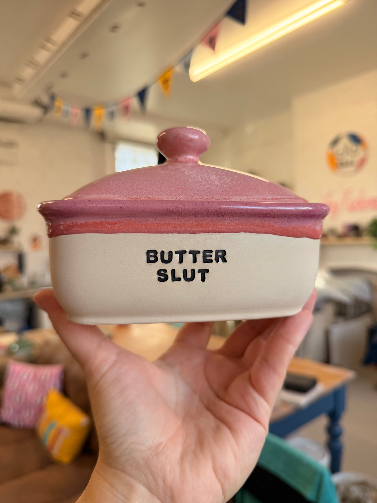 Handmade Pink Butter Dish - BUTTER SLUT
