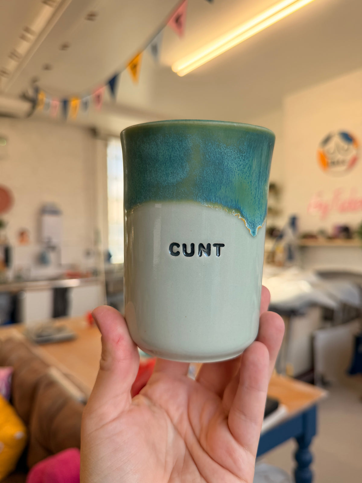 Handmade Sweary Ceramic Cup - CUNT