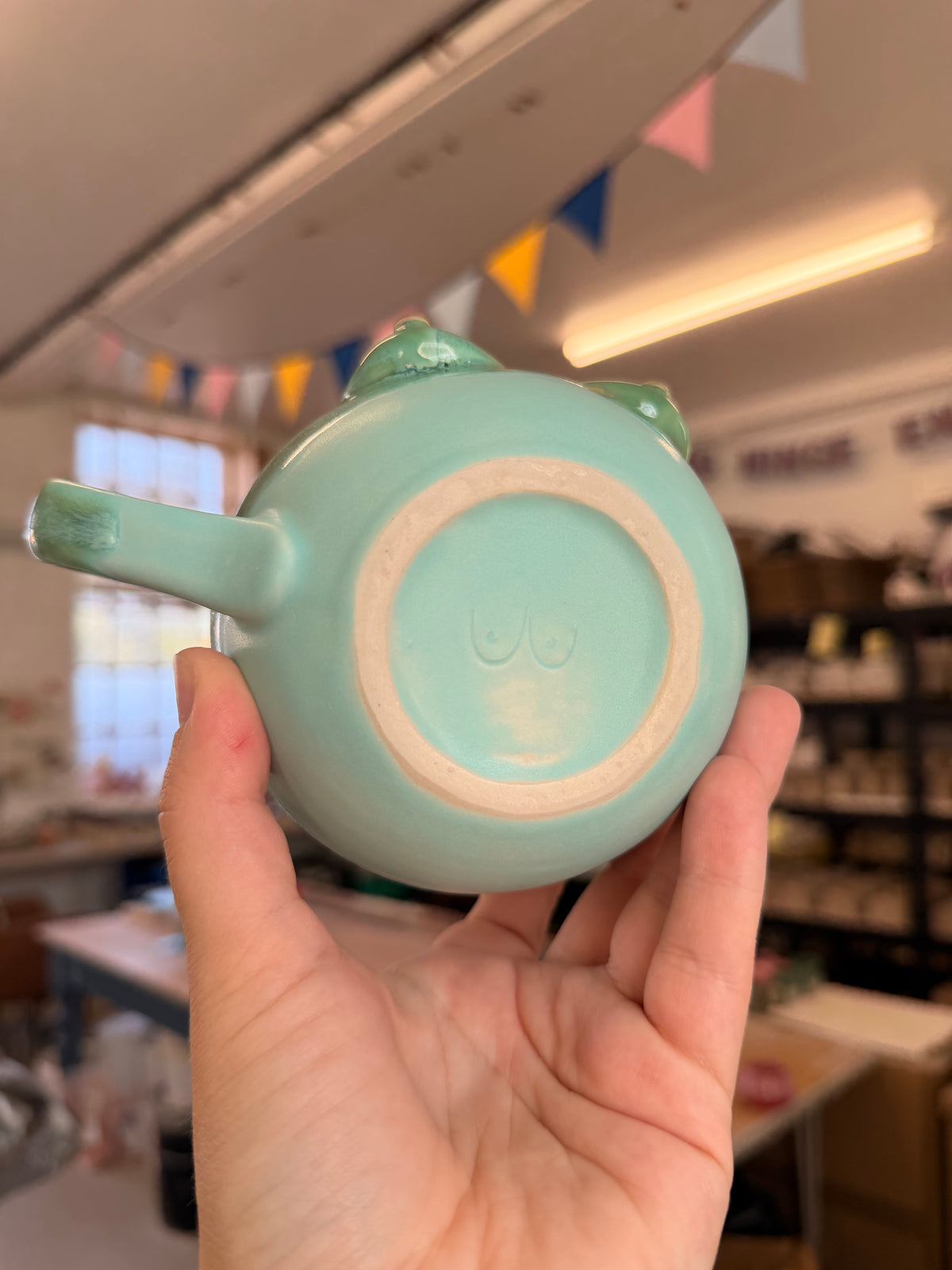 SECONDS Handmade Green Jumbo Boob Mug