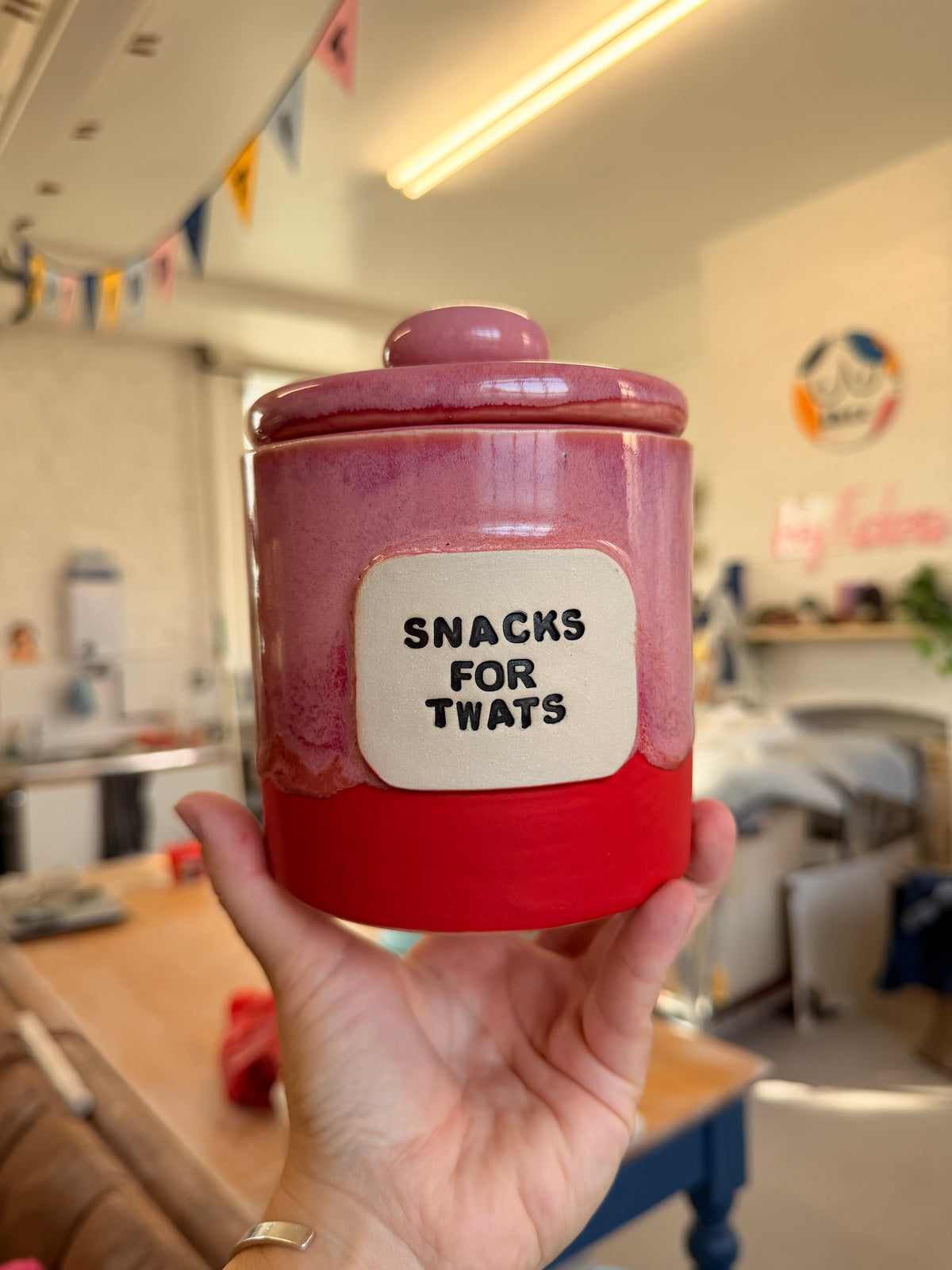 Handmade Snack Jar - SNACKS FOR TWATS