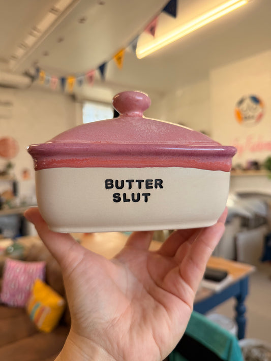 Handmade Pink Butter Dish - BUTTER SLUT