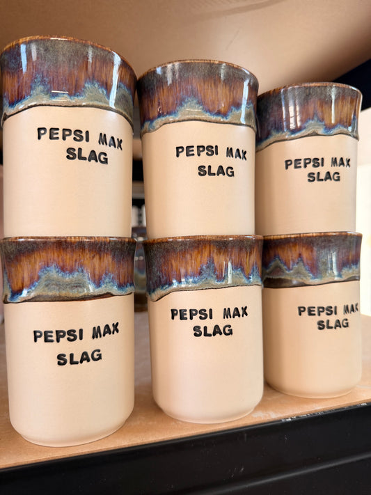 Handmade Sweary Ceramic Cup - PEPSI MAX SLAG