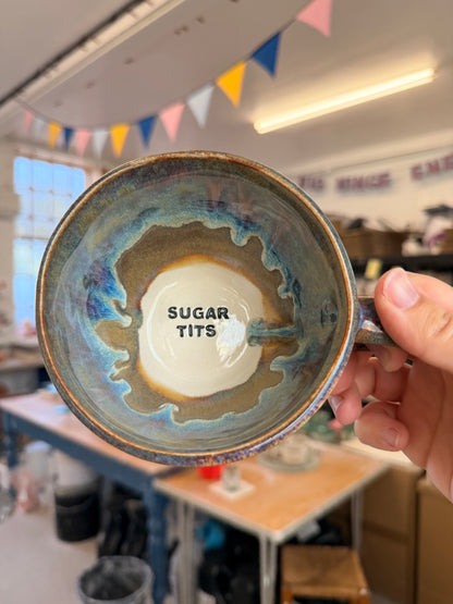 Handmade Sweary Jumbo Janice Mug  - SUGAR TITS