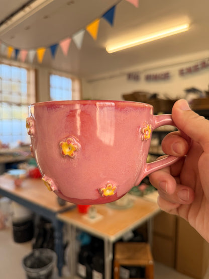 Jumbo Flower power Ceramic Cup - CUNT
