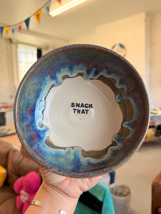 Wheel Thrown Snack Bowl - SNACK TWAT
