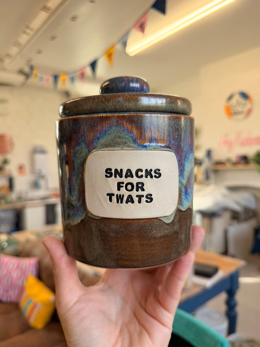Handmade Lightning Snack Jar - SNACKS FOR TWATS