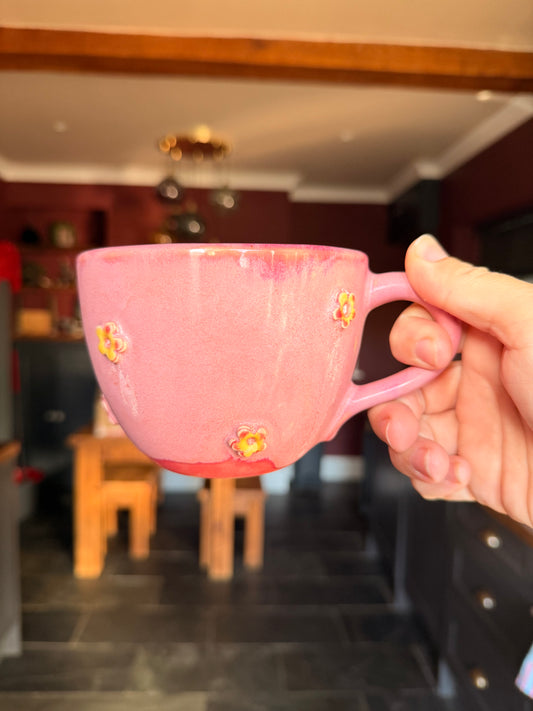SECONDS Jumbo Flower power Ceramic Cup - CUNT