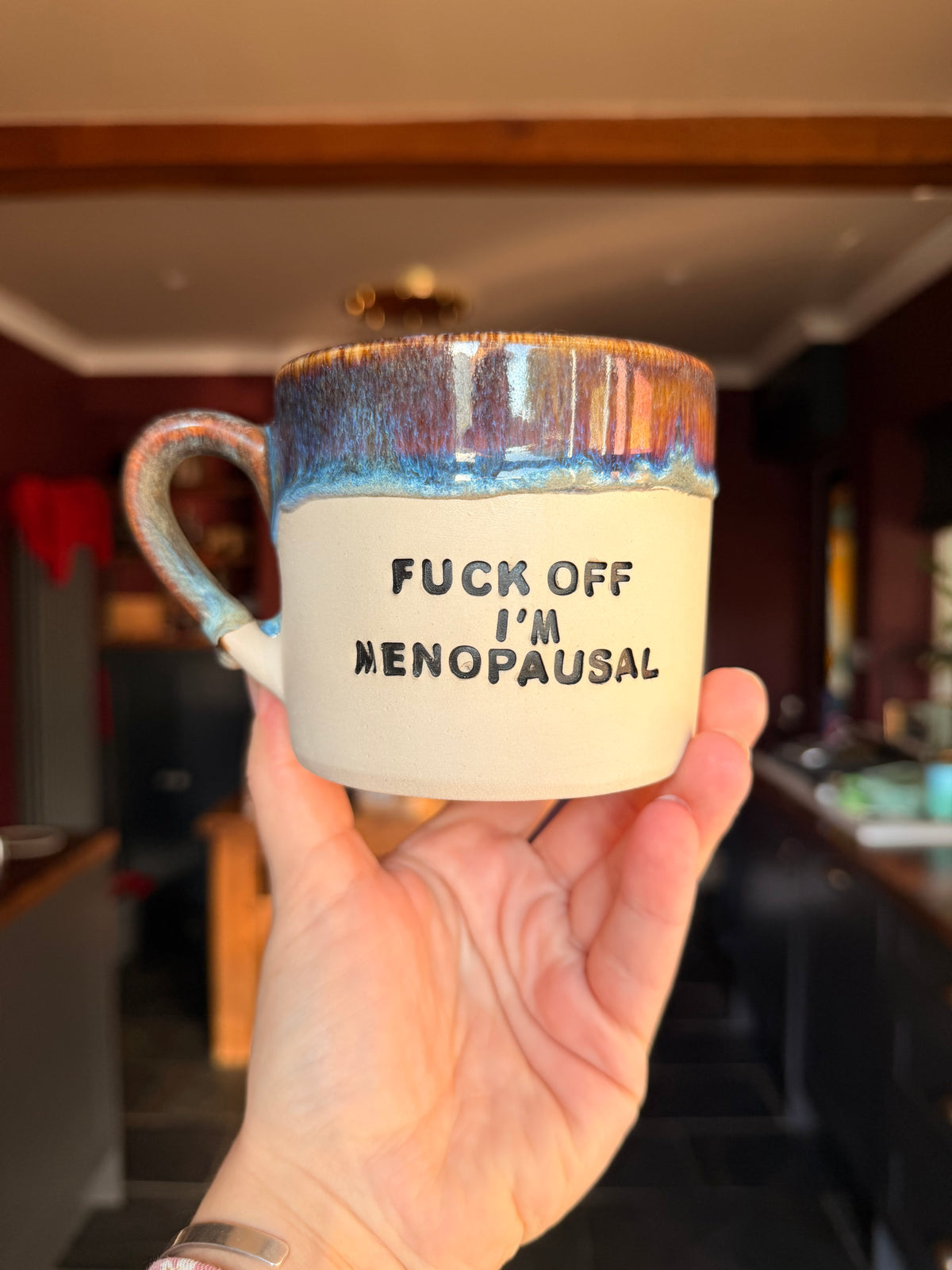 SECONDS FCOFFFF Mug - FUCK OFF I'M MENOPAUSAL (small chip)