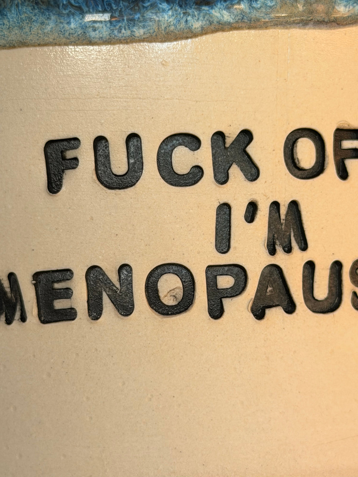 SECONDS FCOFFFF Mug - FUCK OFF I'M MENOPAUSAL (small chip)