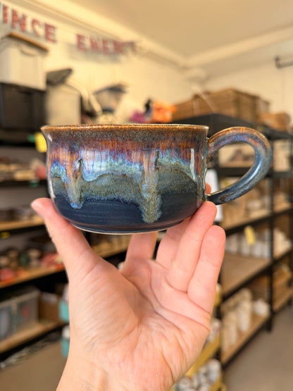 Black and Lightning wheel thrown mug - CUNT