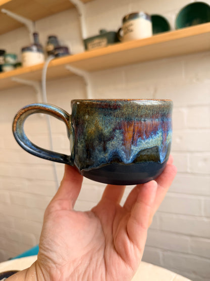 Black and Lightning wheel thrown mug - CUNT