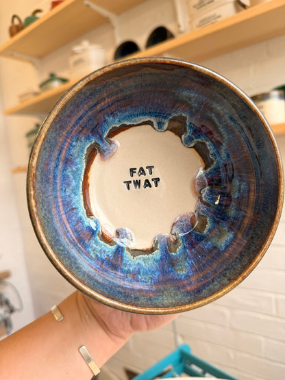 Small Handmade Snack Bowl -  FAT TWAT