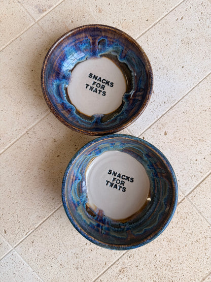 Small Handmade Snack Bowl - SNACKS FOR TWATS