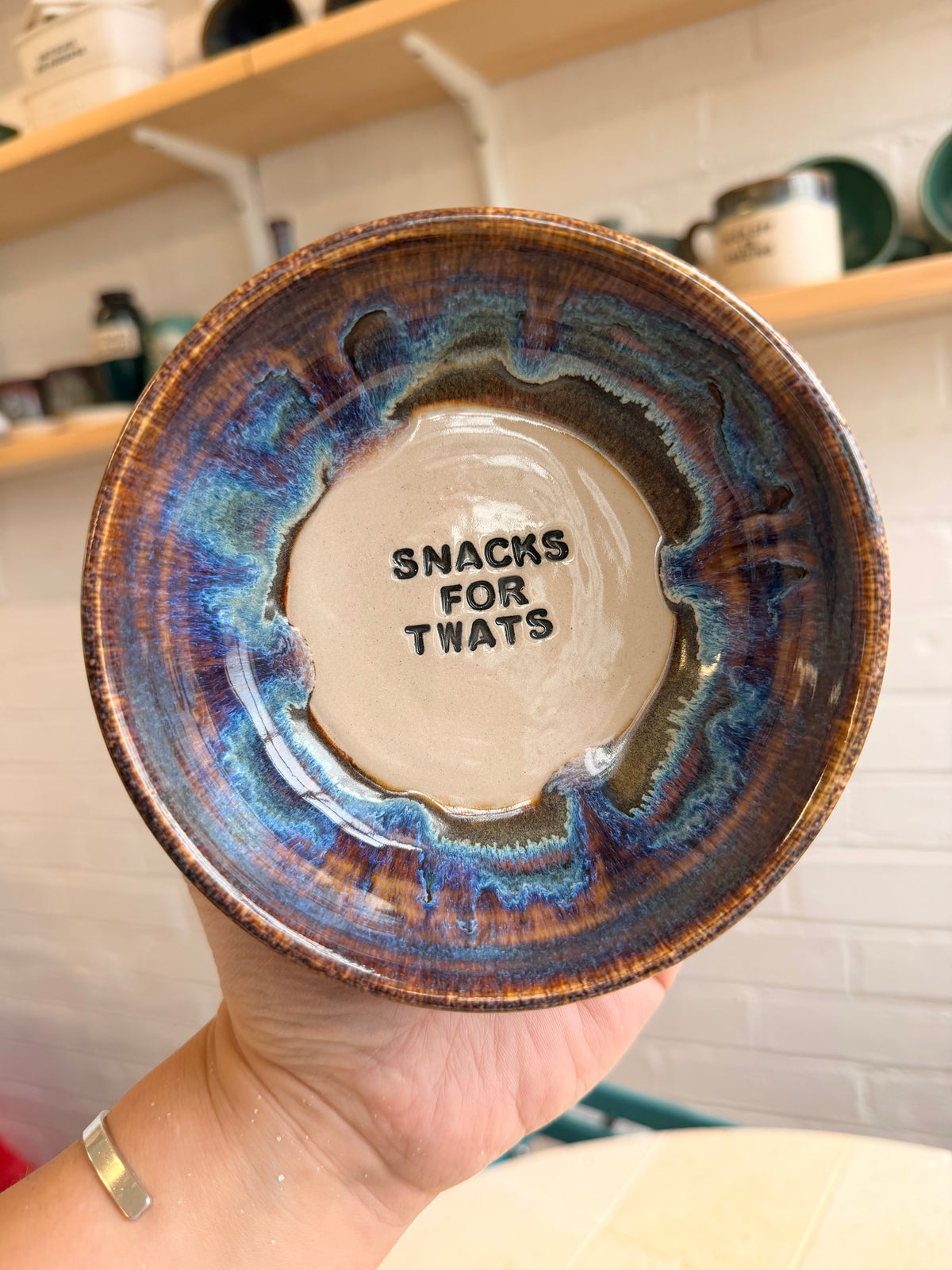 Small Handmade Snack Bowl - SNACKS FOR TWATS
