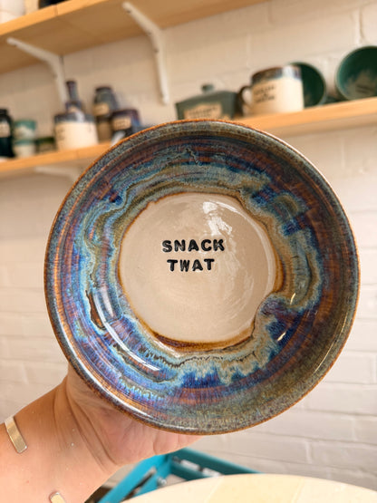 Small Handmade Snack Bowl - SNACK TWAT