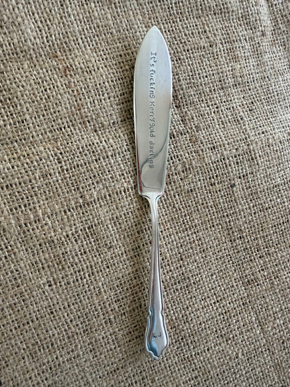 Hand Stamped Butter Knife