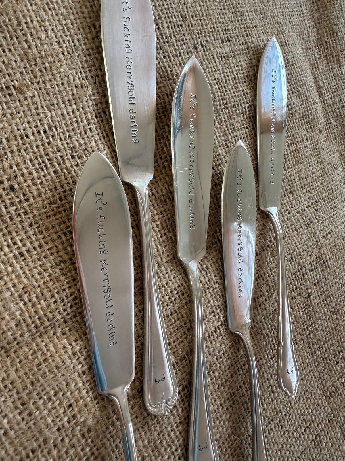 Hand Stamped Butter Knife