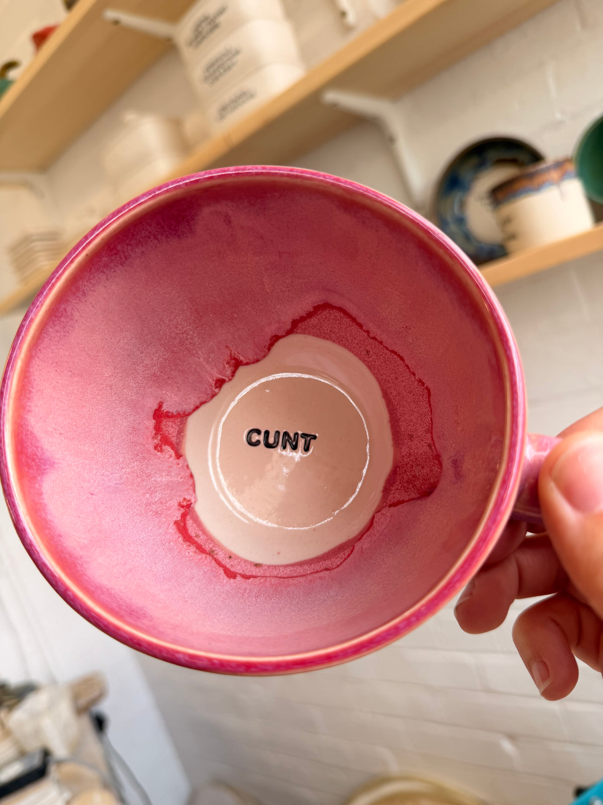 Handmade Sweary Jumbo Janice Mug  - CUNT