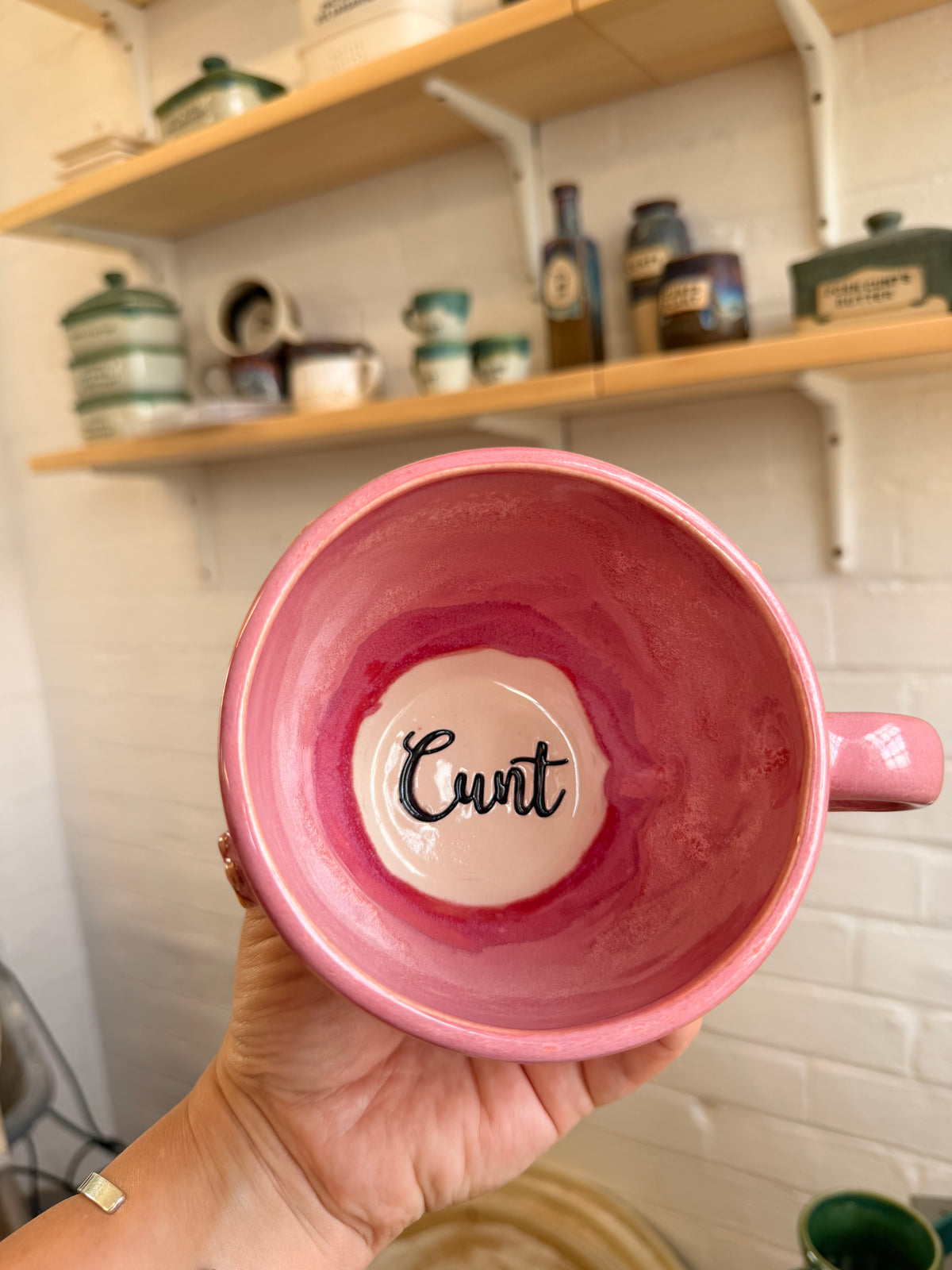 Jumbo Flower power Ceramic Cup - CUNT