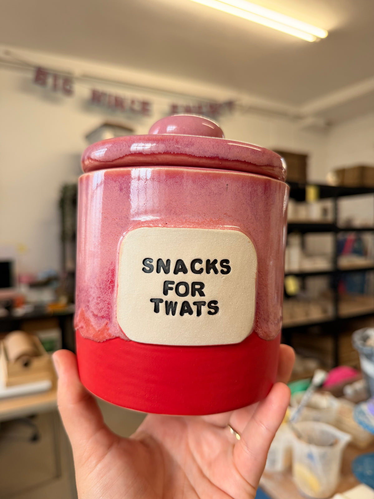 Handmade Snack Jar - SNACKS FOR TWATS
